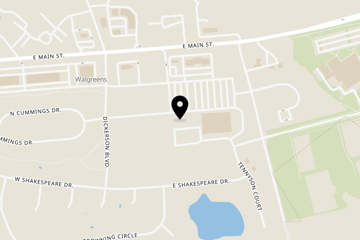 Map showing the location of Ochinilis Steaks on 428 East Main Street in Middletown